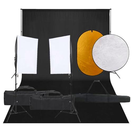 Kit de Estudio fotográfico con Set de Luces, Fondo y Reflector