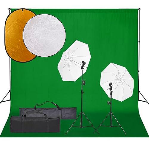 Kit de Estudio fotográfico con Set de Luces, Fondo y Reflector