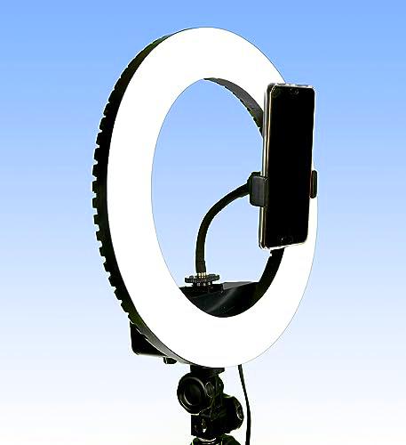 Anillo de luz LED regulable 30 cm 12 pulgadas con soporte para selfies smartphone 220 voltios