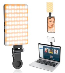 TONEOF 80 LED Luz Selfie con Clip, 2000mAh Luz para Movil