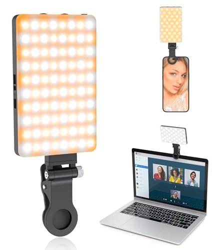 TONEOF 80 LED Luz Selfie con Clip, 2000mAh Luz para Movil