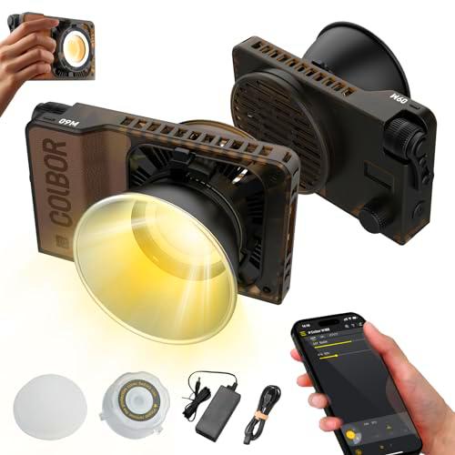 COLBOR W60 Luz LED de Bolsillo para vídeo 60W Luz de Relleno para fotografía 2700K-6500K Control de aplicación Regulable para grabación de vídeo en Vivo Vlog