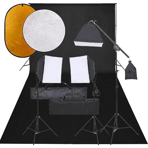 Kit de Estudio fotográfico con Set de Luces, Fondo y Reflector