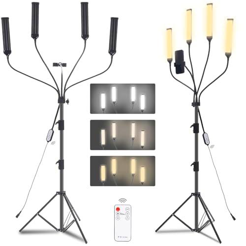 Luz LED de Cuatro Brazos para Fotografía, Lámpara Cosmética