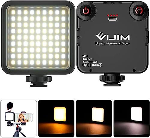 VL120 Panel De Luz Con Luz De Bolsillo Para Video,Luz De Relleno Led,3200k-6500k Accesorios De Grabación De Video Recargables Regulables De 2000mAh,Con Cubierta Suave