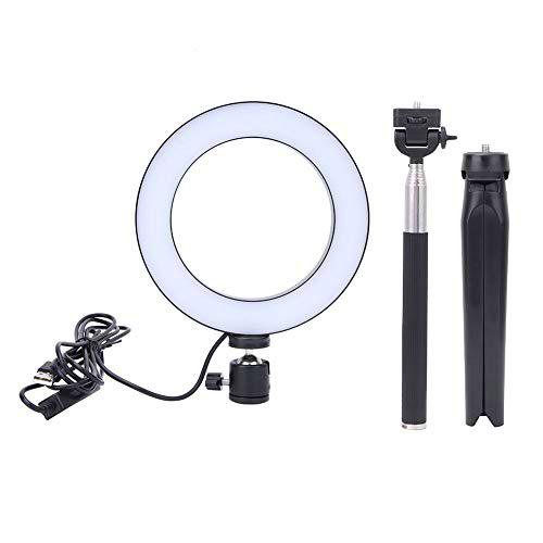 Maranon Selfie Ring Light 6 Inch, con trípode de Escritorio Plegable y Selfie Stick USB Fotografía LED Lámpara de Relleno para transmisión en Vivo