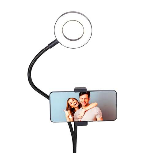 Grundig Selfie Ringlight Ringlight - Lámpara Tiktok con Pinza de Mesa